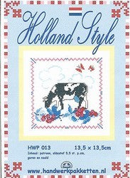 Borduurpakket Koe 13,5x13,5cm