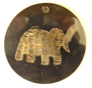 hanger van hoorn rond olifant 60mm p.st