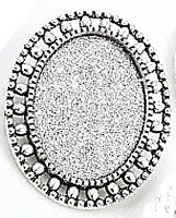 Brochespeld voor 18x25mm cabochon zilverkl.