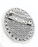 Brochespeld voor 18x25mm cabochon zilverkl.