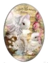 Cabochon 18x25mm rabbit