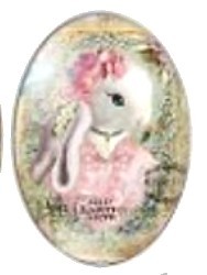 Cabochon 18x25mm rabbit