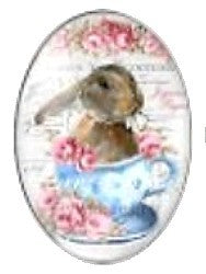 Cabochon 18x25mm rabbit