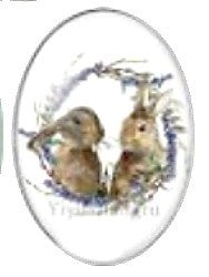 Cabochon 18x25mm rabbit