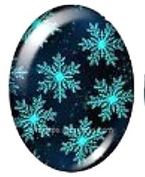 Cabochon 18x25mm wintermotieven