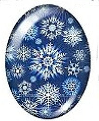 Cabochon 18x25mm wintermotieven