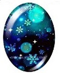 Cabochon 18x25mm wintermotieven