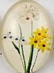 Cabochon 18x25mm bloemen