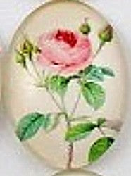 Cabochon 18x25mm bloemen