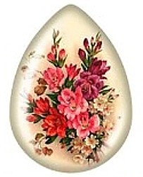 Cabochon druppelvorm 18x25mm bloemen