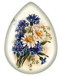 Cabochon druppelvorm 18x25mm bloemen