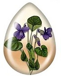 Cabochon druppelvorm 18x25mm bloemen
