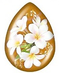 Cabochon druppelvorm 18x25mm bloemen
