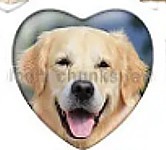 Cabochon 25mm hartvorm honden foto