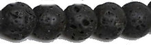 Lava 8mm rond snoer ca.40cm.