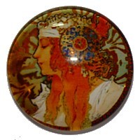 Camee 20mm art nouveau dames portret