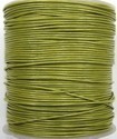 Leerveter 1mm grasgroen metallic per meter