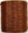 Leerveter 1mm tambabruin metallic per meter