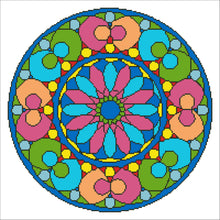 Borduurpakket kralen Mandala 43x43cm