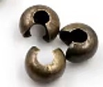 Knijpkrraalverberger 5mm oud goudkl 5st.