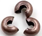 Knijpkrraalverberger 5mm oud koper 10st.