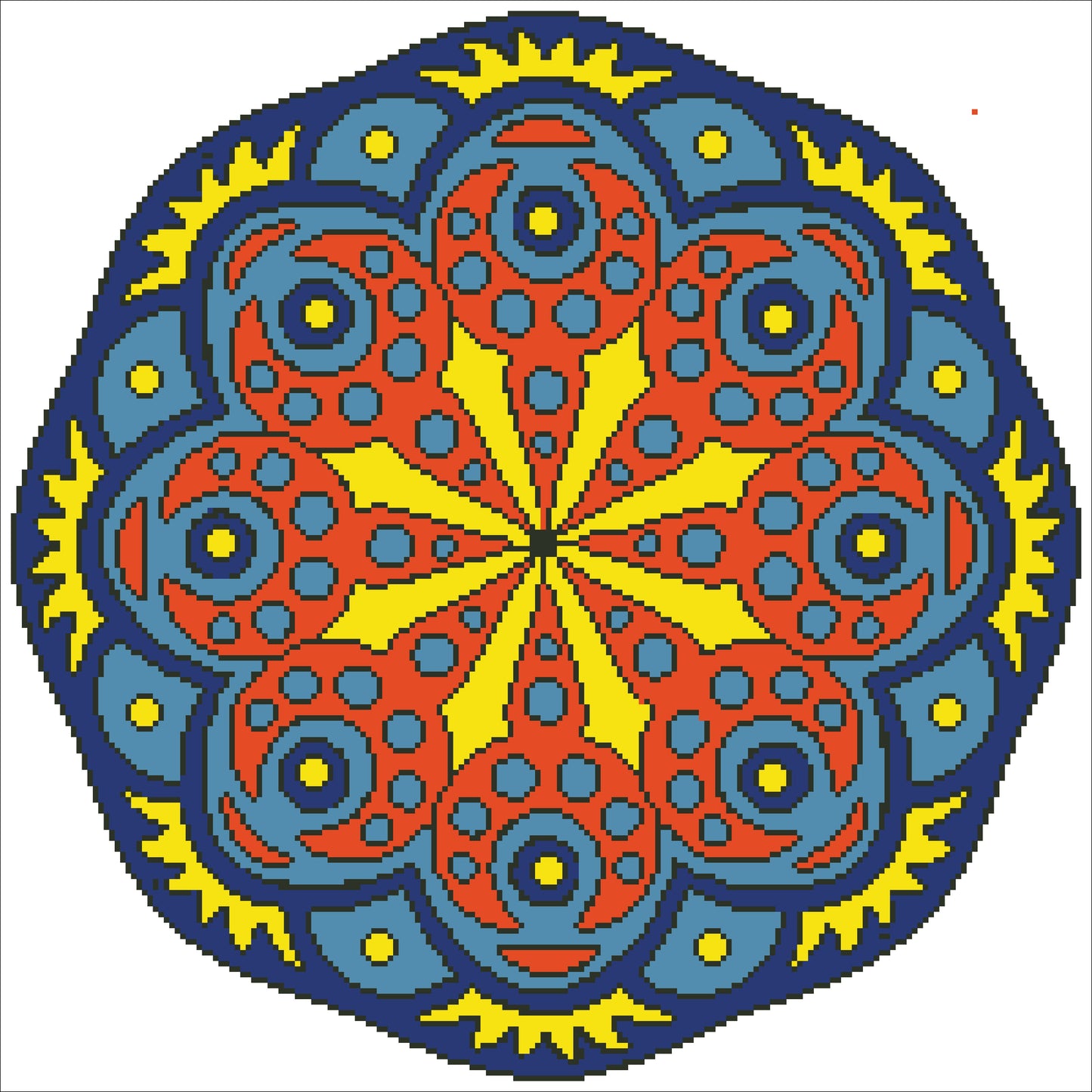 Borduurpakket kralen Mandala 44x44cm