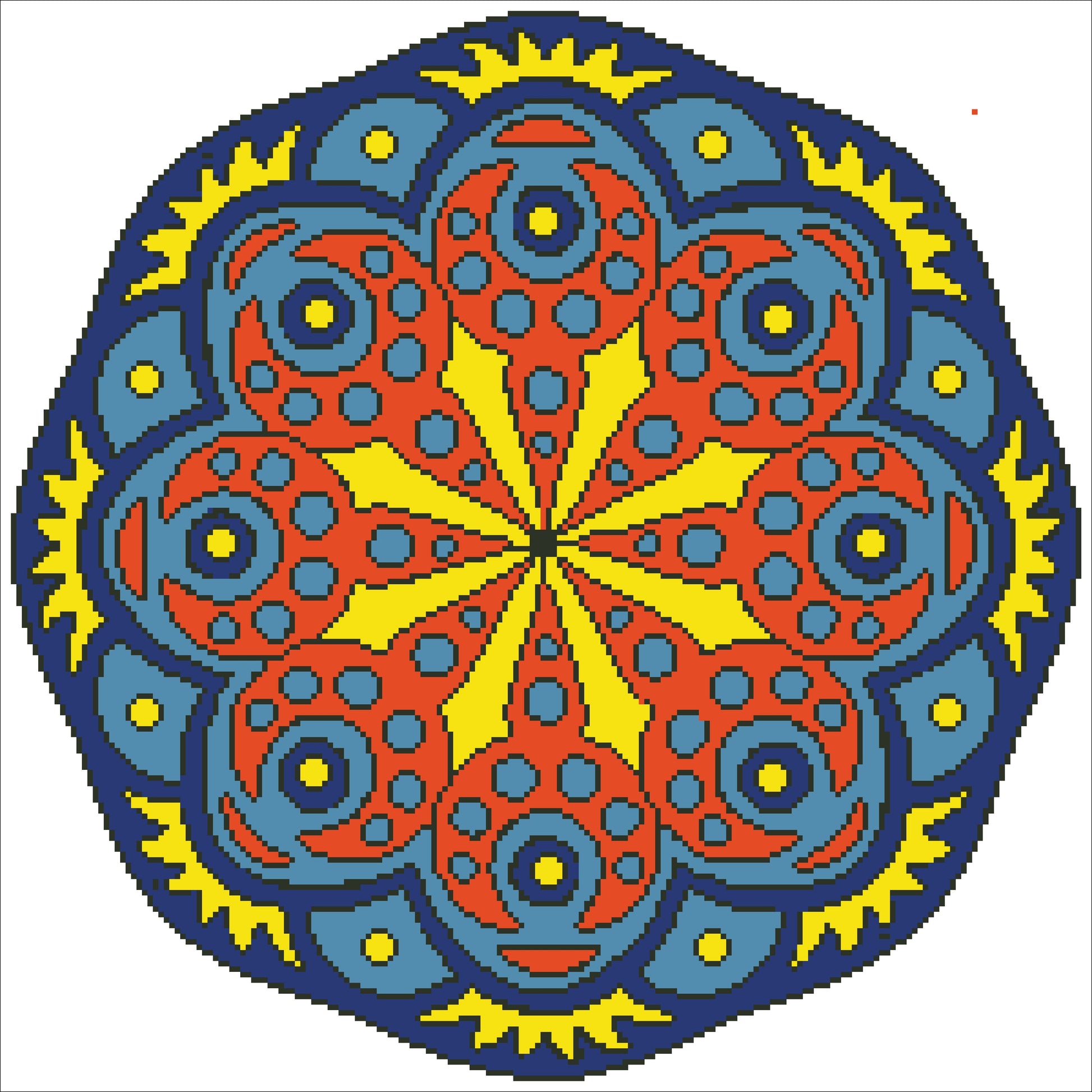 Borduurpakket kralen Mandala 44x44cm