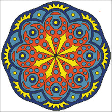 Borduurpakket kralen Mandala 44x44cm