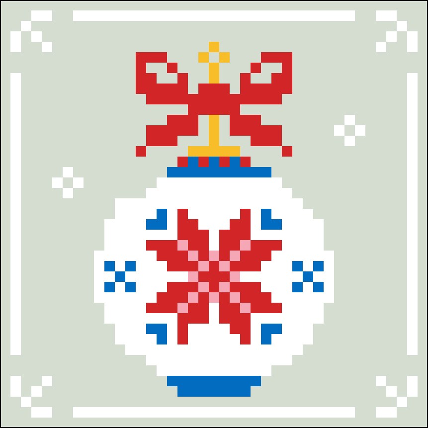 Bordurpakket  kerstbal  9x9cm