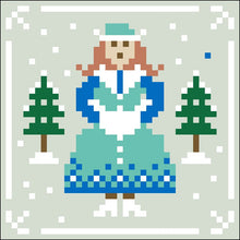 Bordurpakket  kerstvrouw 9x9cm