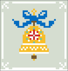 Bordurpakket  kerstklok 9x9cm