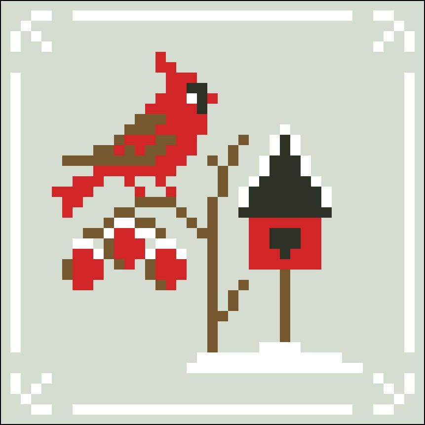 Bordurpakket  vogelhuisje 9x9cm