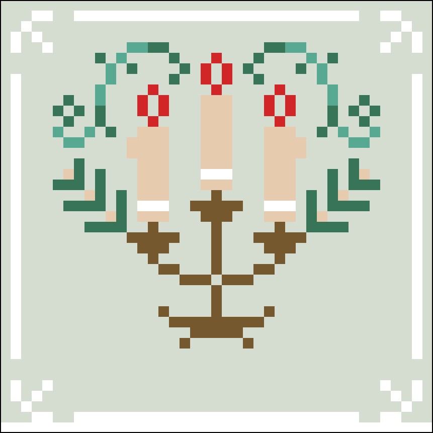 Bordurpakket  kaarsenstandaard 9x9cm