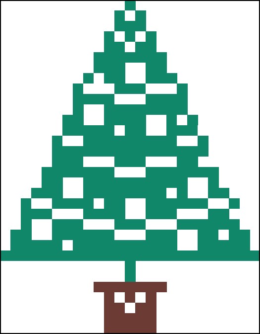 Bordurpakket  kerstboom 6x8cm