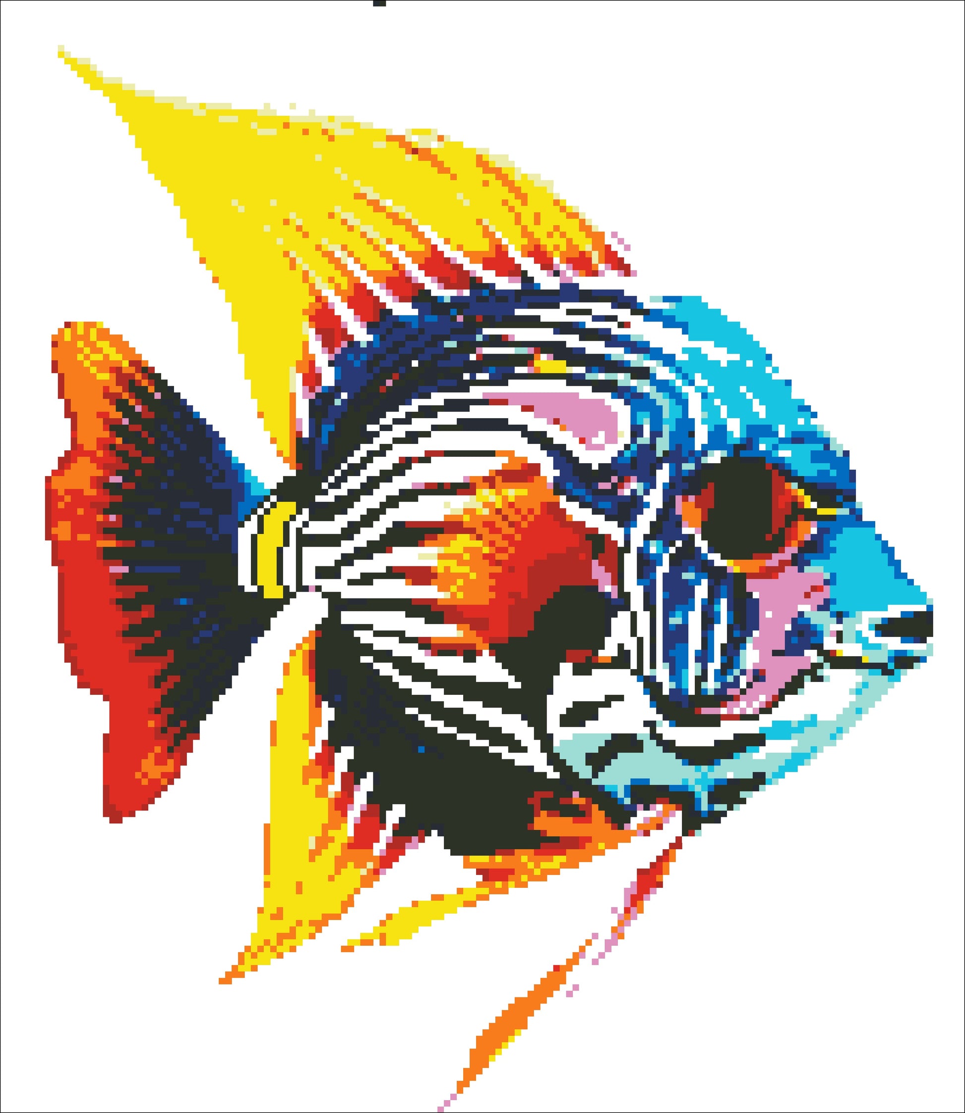 Borduurpakket Maanvis 33X38cm.