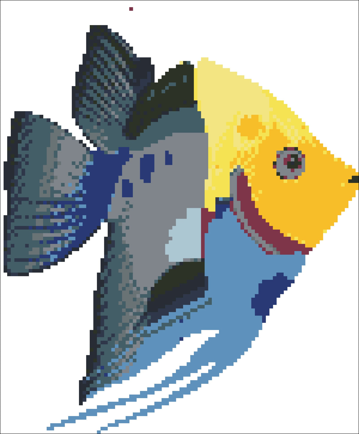 Borduurpakket Maanvis 22X27cm.