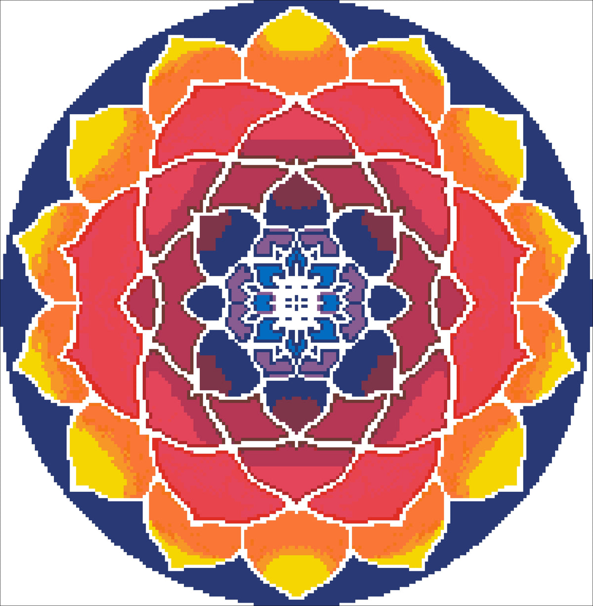 Borduurpakket kralen Mandala 40x42cm