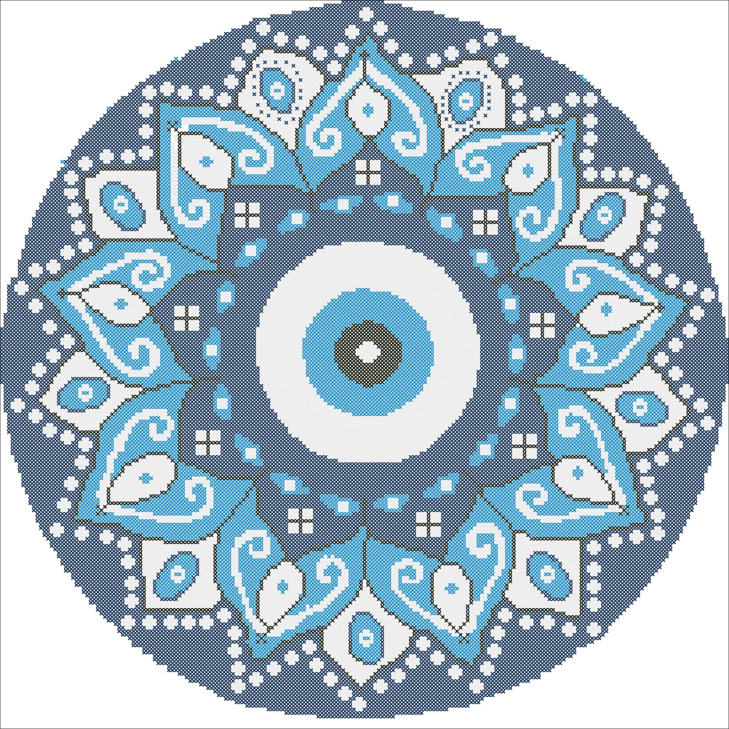 Borduurpakket kralen Mandala 45x45cm
