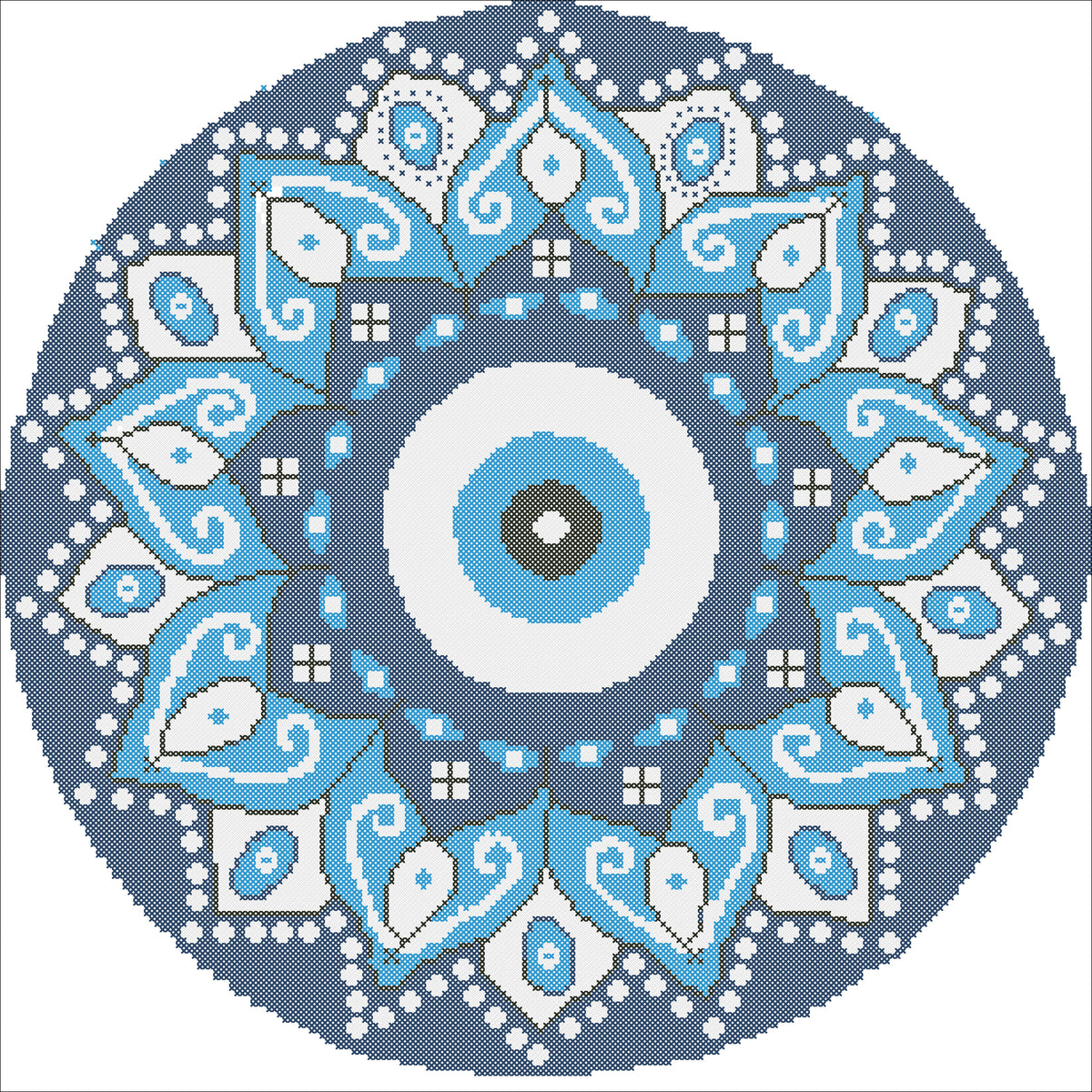 Borduurpakket kralen Mandala 45x45cm
