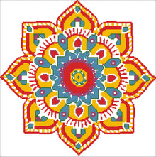 Borduurpakket kralen Mandala 42x42cm