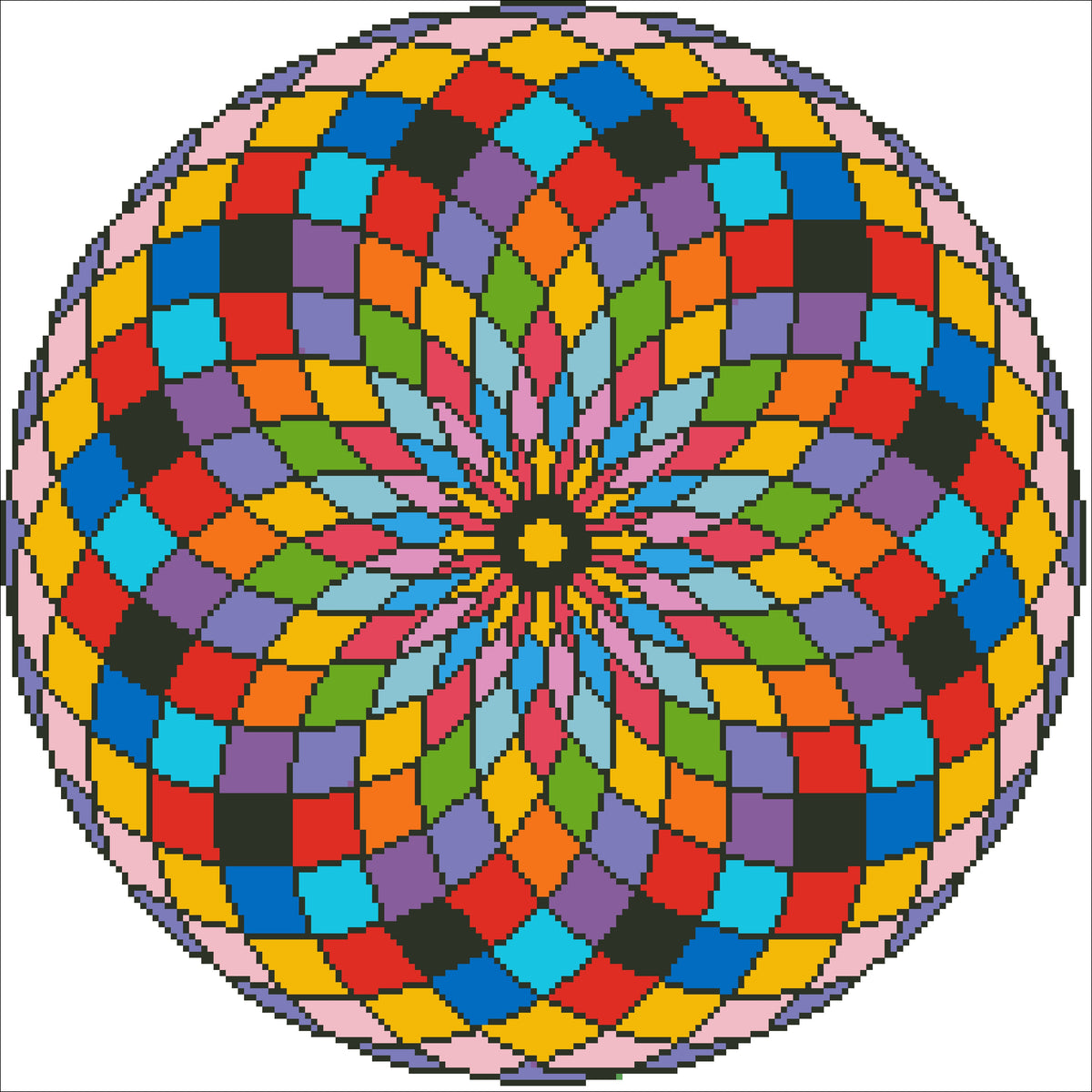 Borduurpakket kralen Mandala 40x40cm