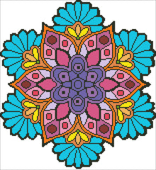 Borduurpakket kralen Mandala 35x38cm
