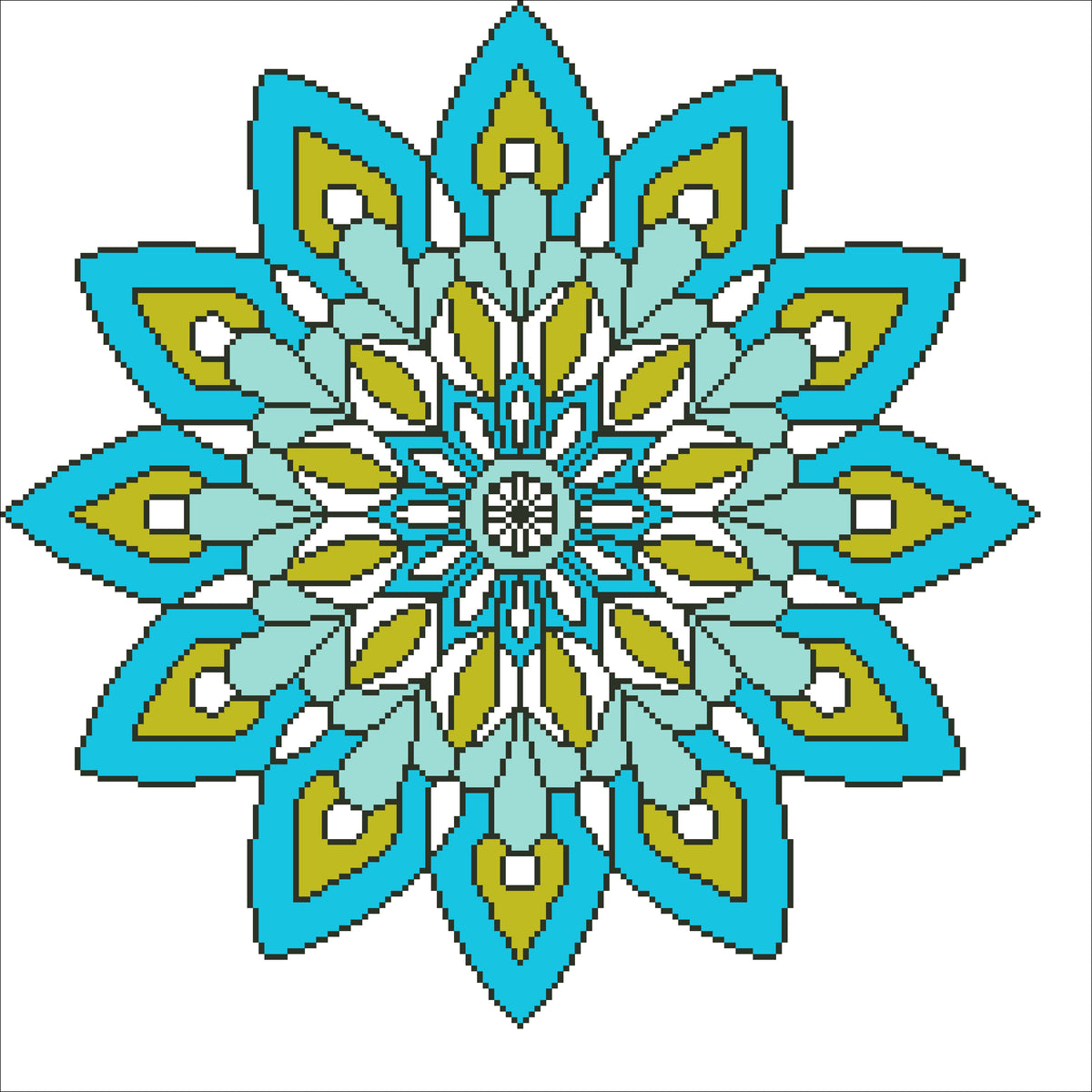 Borduurpakket kralen Mandala 40x40cm