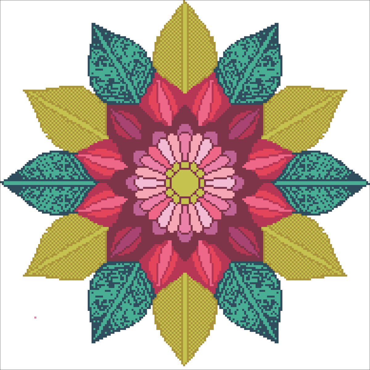 Borduurpakket kralen Mandala 43x43cm