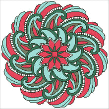 Borduurpakket kralen Mandala 44x44cm