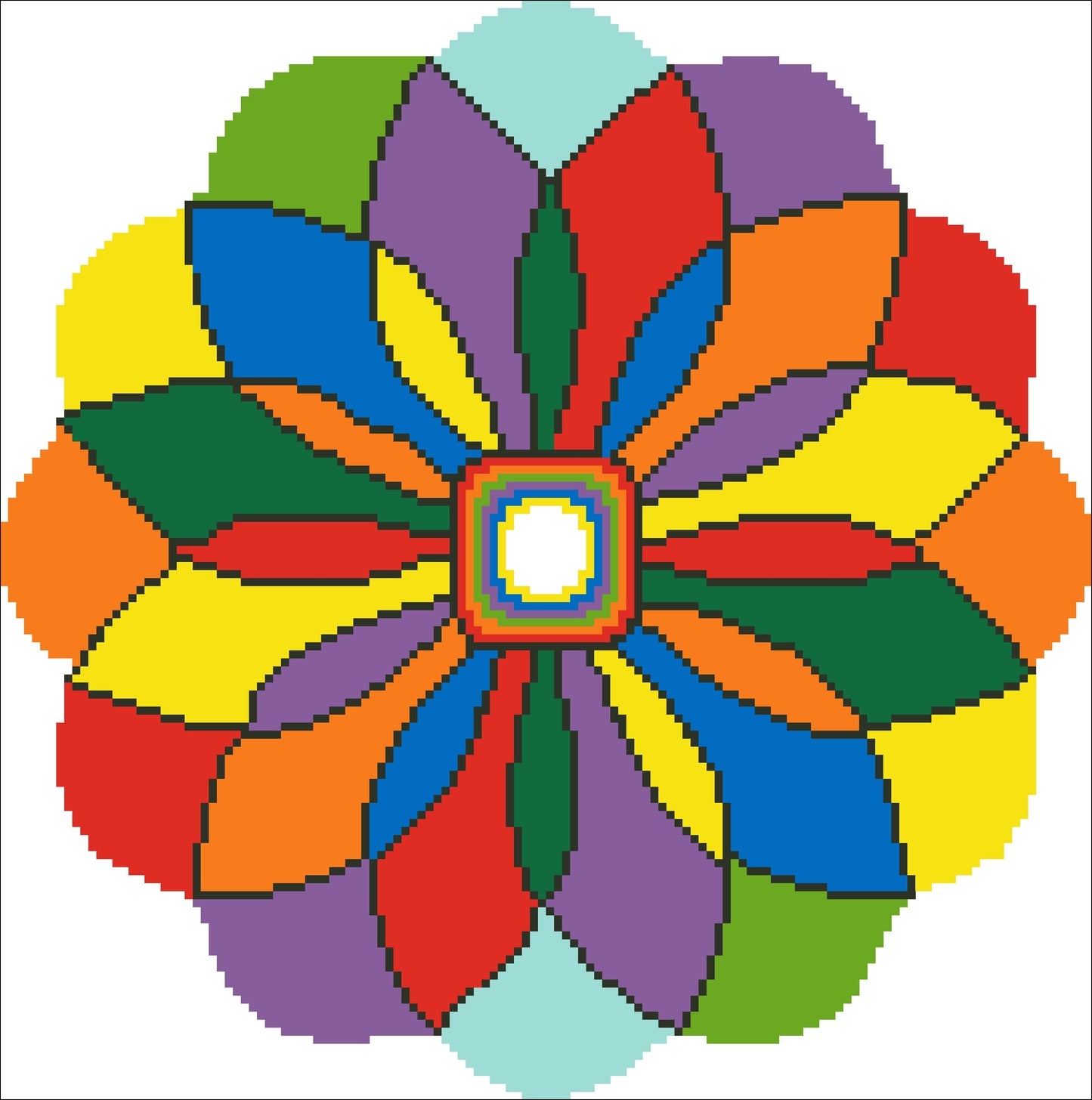Borduurpakket kralen Mandala 30x31cm