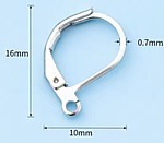 Oorhaakjes 13mm rond met scharnier 925 zilver p.p.