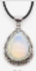 collier met steen 29x37mmopal