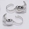 Kalot met haakje rhodiumkl.. 50 stuks