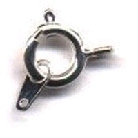 Veerringsluiting 7mm + sluitplaatje zilverkleurig